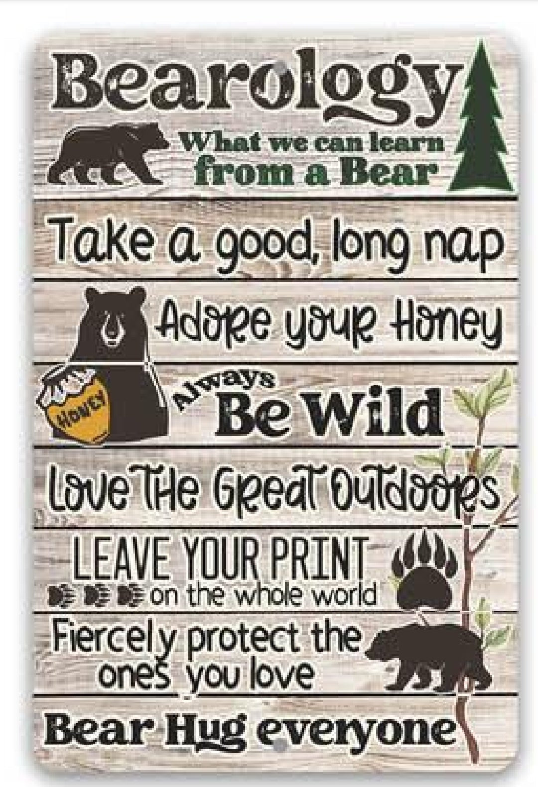 Bearology. What We Can Learn From A Bear Metal Sign