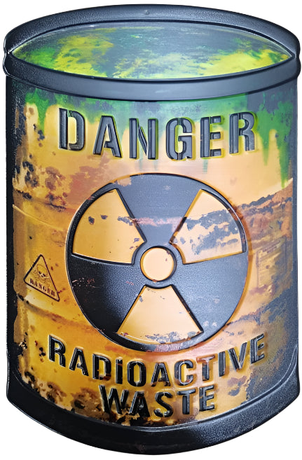 Radioactive Waste Embossed Metal Signs