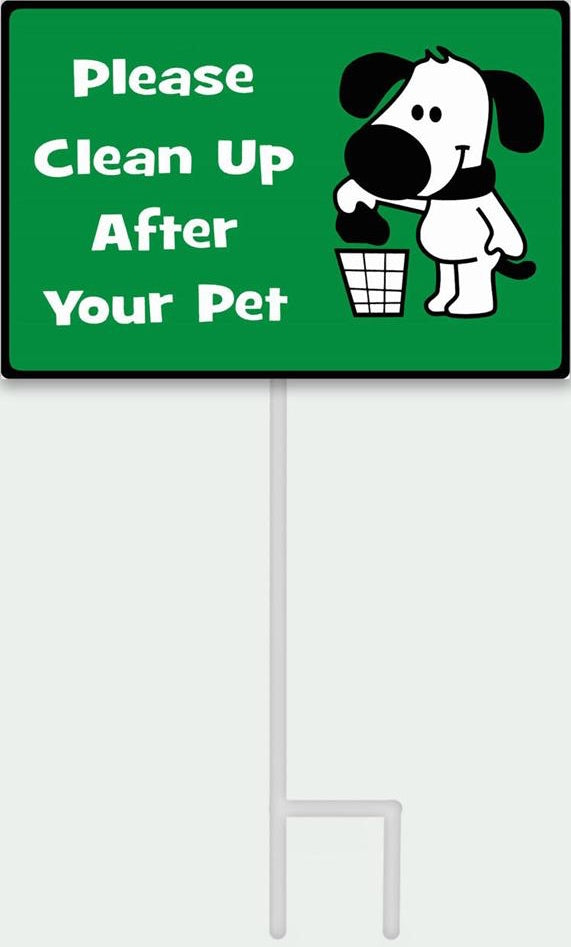 Please Clean Up After Your Pet: Staked Yard Sign