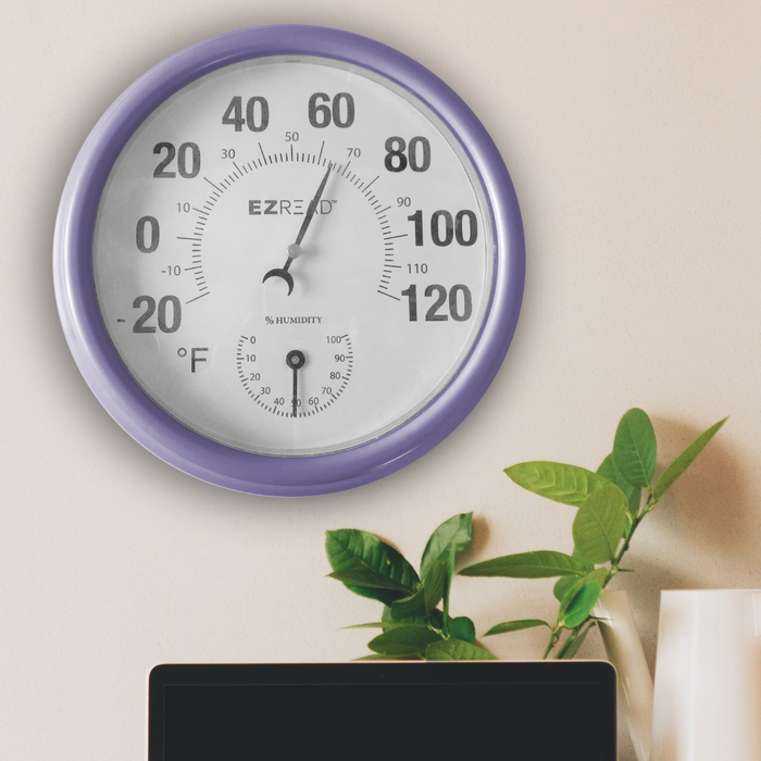 EZREAD® 8" Pastel Dial Thermometer/Hygrometer