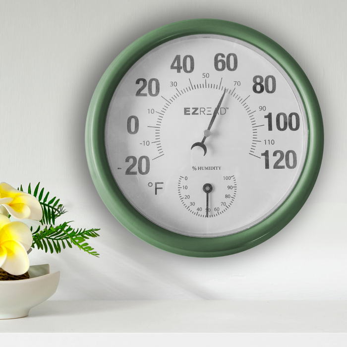 EZREAD® 8" Pastel Dial Thermometer/Hygrometer